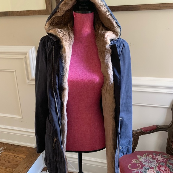 Hugo Boss Hooded Fur Lined Jacket - Picture 2 of 5